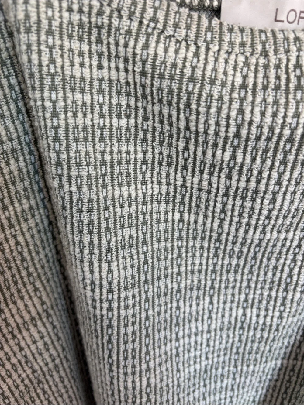 LOFT Cream Textured Knit Tank